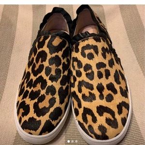 Kate Spade leopard cowhide slip ons